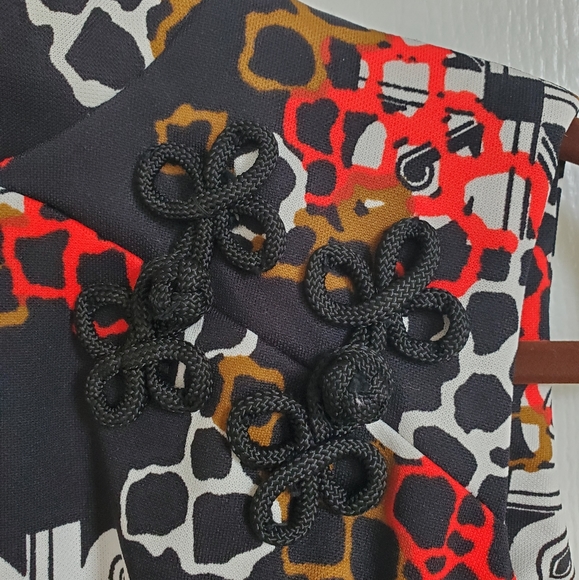 PARTY IN STYLE! FUNKY PRINT ASIAN STYLE 60s DRESS - Picture 6 of 8